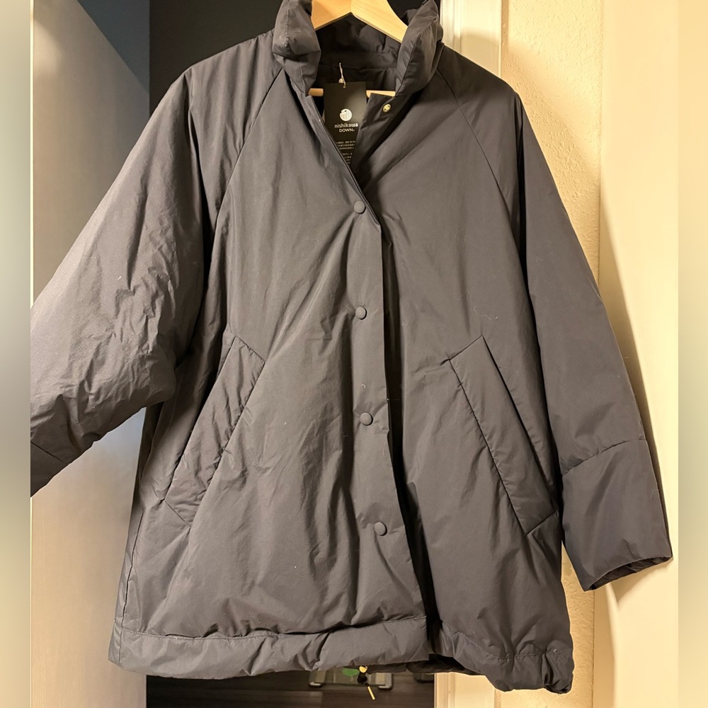 Nano Universe x Nishikawa Down Women's Black Down Jacket